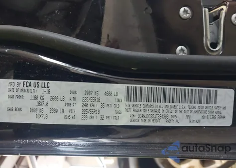 2018 Jeep Compass Limited 4X4 из США, поврежденный, VIN 3C4NJDCB5JT284303